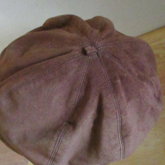 Eric Javits New York Mens 'Guido Cap" Newsboy Cap, Brown Suede, Quilted Brim, OS - Picture 6 of 9